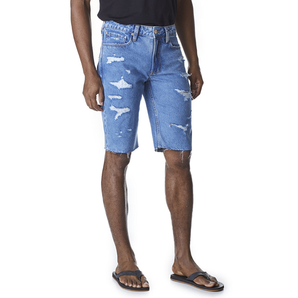 Bermuda-Jeans-Masculina-Convicto-Rasgada